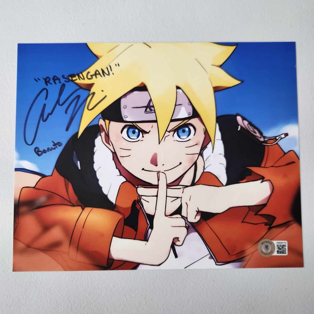 Boruto Autograph 8x10 Signed by Amanda Miller - Beckett COA